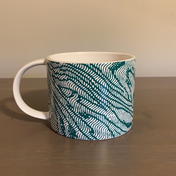 Kate Spade Saturday Teal and White Patterned Mug - Picture 4 of 8